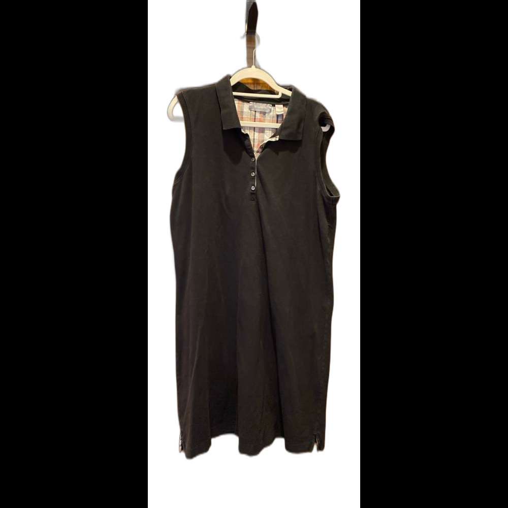 Liz Claiborne Dress‎ Plus  Size 2X Black Collared Sleeveless Polo Type Summer